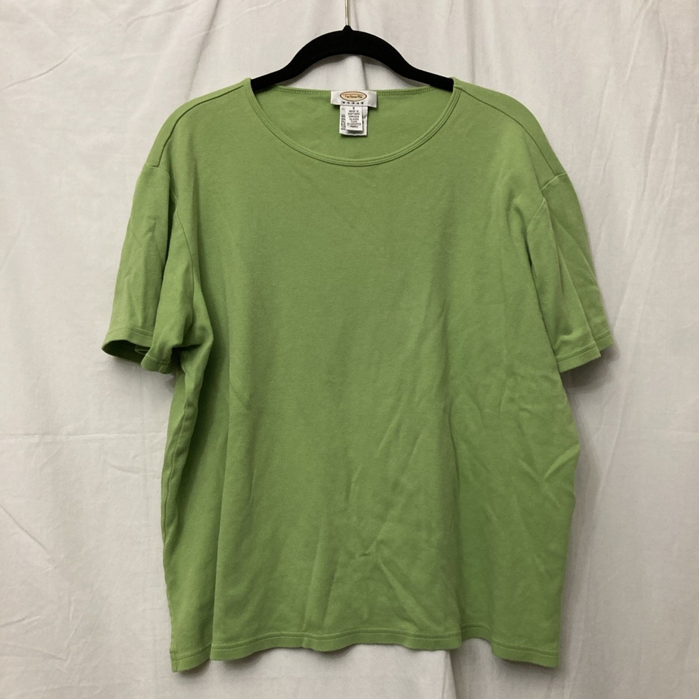 Talbots Woman Women's Green Short Sleeve T-Shirt‎ - X (14W - 16W)
